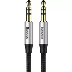 Cablu telefon mobil Baseus CAM30-CS1 Audio/AUX 3.5mm Male to 3.5mm Male, Nylon Braided,1.0m, Yiven, Black