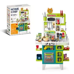 Bucătărie și veselă de jucărie Essa 922-212 Bucătarul de acasă, 104elem, verde