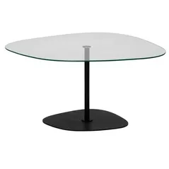 Măsuţă cafea Trendy Soho, Transparent, Negru