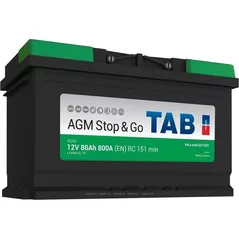 Acumulator auto TAB AGM Stop&Go 80Ah 800EN 315x175x190 -/+ (L4 AGM)