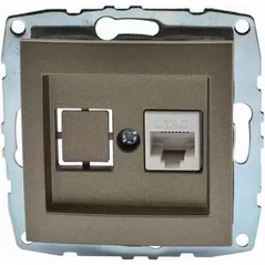 Розетка электрическая Mono Electric Разъем для передачи данных 1*RJ45 CAT6 бронзовый