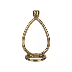 Lumânare Holland 33106 Подсвечник металлический Oval 22x13cm, золотой