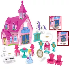 Домик для кукол Essa SG-29055 Розовый домик принцессы со звуком и светом