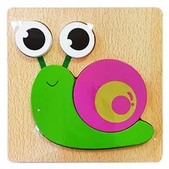 Головоломка Promstore 01272 Пазл развивающий деревянный Улитка 15x15cm