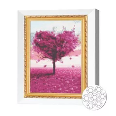 Картина по номерам Art Gallery JS24782 Mozaic cu diamante 20x30cm Copac-inima