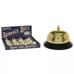 Декор Promstore 51348 Sonerie metalica pentru Receptie Hotel 8x6cm, aurie