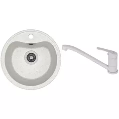 Chiuvetă bucătărie cu bateria Dr.Gans Dora + SanDonna F 1066 gri