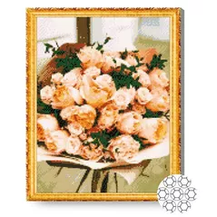 Tablou pe numere Art Gallery GA80038 Mozaic cu diamante 40x50cm Buchet pastelat