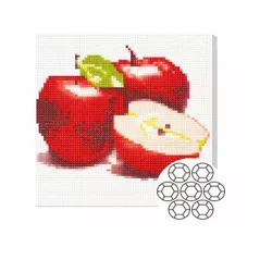 Картина по номерам Art Gallery BJ303 Mozaic cu diamante 20x20cm Mere rosii