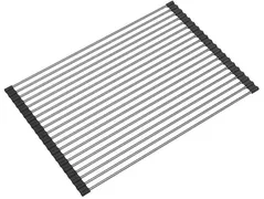 Uscator pentru vase Helika-AquaSanita RM-3549 Stainless Steel + Silicone (Roll-Up Dish Drying Rack)