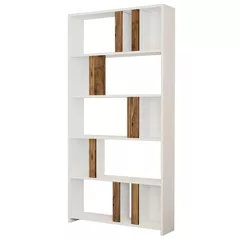 Raft de birou Hanah Home Lima White Walnut