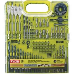 Набор головок, бит, насадок RYOBI RAKDD90 Set de biti si burghie 90buc 5132004665
