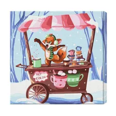 Tablou pe numere BrushMe SBS018 40x40cm Eco, Cacao pentru toti