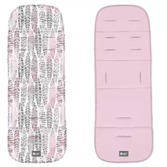 Accesorii pentru cărucior Kikka Boo 31108040085 Salteluta pentru carucior Leaves Pink