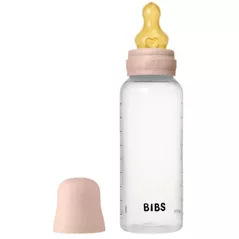 Cană cu pai BIBS 5017244 Biberon din plastic anticolici Blush cu tetina din latex 3+ luni, 270 ml