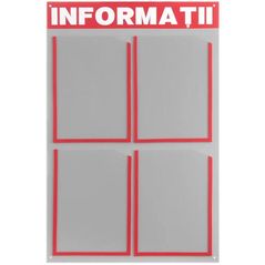 Tablă de birou miscellaneous RX15075 Stand informativ Informație A4, 4 buzunare
