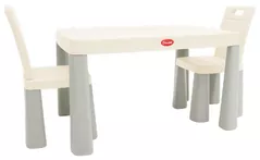 Set de mobilier pentru copii Richi (04680/11) Masa in set cu scaune gri/alb