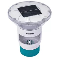 Accesoriu pentru piscină Bestway 58943BW Dozator plutitor cu LED pentru tablete, pe bază de energie solară SolarGlow, 7.6cm