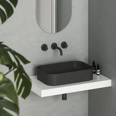 Раковина Ravak Ceramic Slim 550 R 55x37x12cm Black matt XJX0D155001