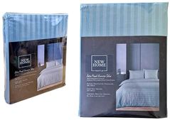 Textile de casă Promstore 57067.2 Lenjerie de pat Euro 2pers NewHome Stripe Satin, Olive