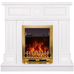 Камин электрический ArtFlame Ambasador & Galileo gold, 978x1048x300 mm, Alb