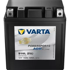 Автомобильный аккумулятор Varta 12V 10AH 120A(EN) клемы 0 (133x90x142) YB10L-A2 AGM (510909012I312)