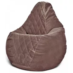 Fotoliu BeanBag BeanBag BM6154, Кресло Груша из велюра Maserrati "Romb", XXL, коричневый
