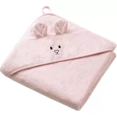 Аксессуар для купания BabyOno 1553/04 Prosop din bambus de baie cu gluga roz 100x100