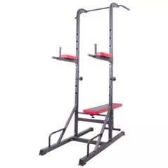 Antrenament de forţă inSPORTline 12561 Set Aparat Power Tower (120 kg) + 3 bare + discuri IN12433/20597