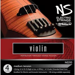 Струна для музыкального инструмента D’Addario NS 310  Струны Electric Violin