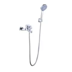Смеситель для ванны Hydro S Set baterie cadă cu pară și furtun, Aquafix 603, crom (0400372)
