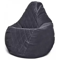 Fotoliu BeanBag BeanBag BM6126, Кресло Груша из велюра Maserrati "Romb", L, чёрный