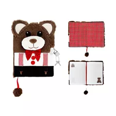 Carnet St.RIGHT 57895 Agenda cu lacat, A5, 96foi, 3D My Little Friend Teddy Bear, coperta plus