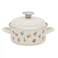 Cratiță Metalac 57059 Cratita emailata Fiorella 16cm, 1.5L, capac din metal