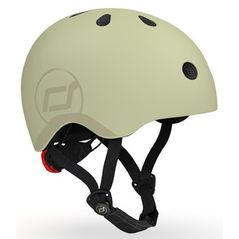 Cască de protecție Scoot&Ride 00007 Olive (cu sistem de reglare), XXS-S, 1+ ani