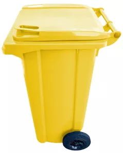 Урна для мусора Uniplast 37236 Cos pentru transportarea deseurilor 240L pe roti (galben) HE