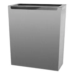 Coș de gunoi Bisk 00390 de perete dreptunghiular fara capac 35L SAT/NICK