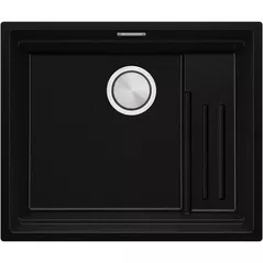 Chiuvetă bucătărie Primagran Prague 60 Step Level Undermount Black metallic + accesorii 470x560 MPSKM#P