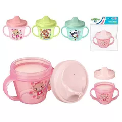 Cană cu pai Бытпласт 45533 Пластишка 200ml с ручками