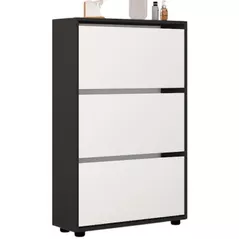Полка для обуви Mobildor-Lux Leo 80x27x125H cm Anthracite/White
