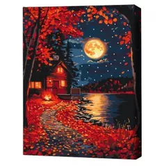 Картина по номерам BrushMe BS54361FC 40x50cn (fără cutie) Ținutul frunzelor roșii