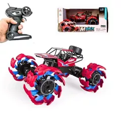 Jucărie cu telecomandă New World 2073 Masina Rock Crawler Explosion Wheel 1:18 cu T/C, rosie, 2409D