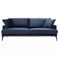 Canapea Trendy Papira Bleumarin, 90x88x205cm (3 locuri)