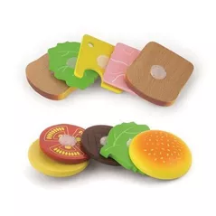 Игрушечная кухня и посуда Viga 50810 Playing food Hamburger Sandwich