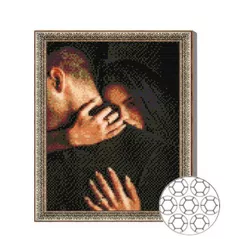 Картина по номерам Art Gallery GB79727 Mozaic cu diamante 30x40cm Imbratisari cu iubitul
