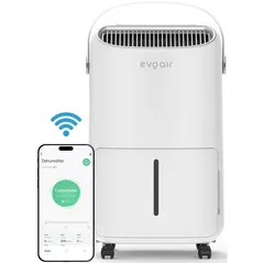 Dezumidificator de aer EvoAir NovaDry 16 Smart, 16l/24h, Senzor de Umiditate, Uscare Rufe, Crem