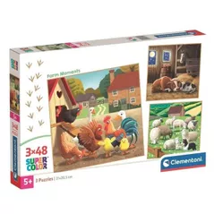 Puzzle Clementoni Puzzle 3x48 Momente la ferma (25791)