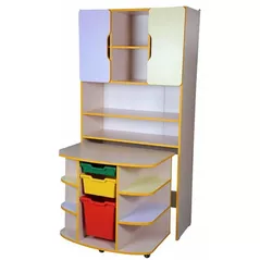 Шкаф для учреждений Tisam Смышлёныш, шкаф-надстройка, Дуб молочный (5423)