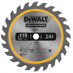 Disc de tăiere DeWalt DT20420-QZ Pânza circulara 115x9.5mm 24T