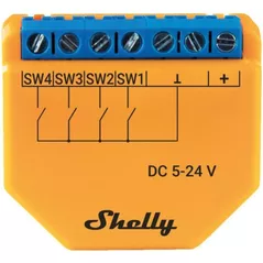Выключатель электрический Shelly Plus i4 DC (3800235265543)